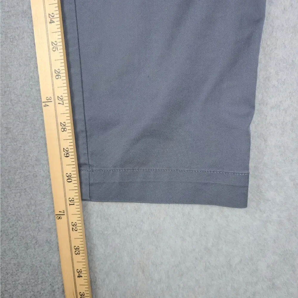 Banana Republic Mens 35x32 Gray Slim Fit Flat Front Chino Pants